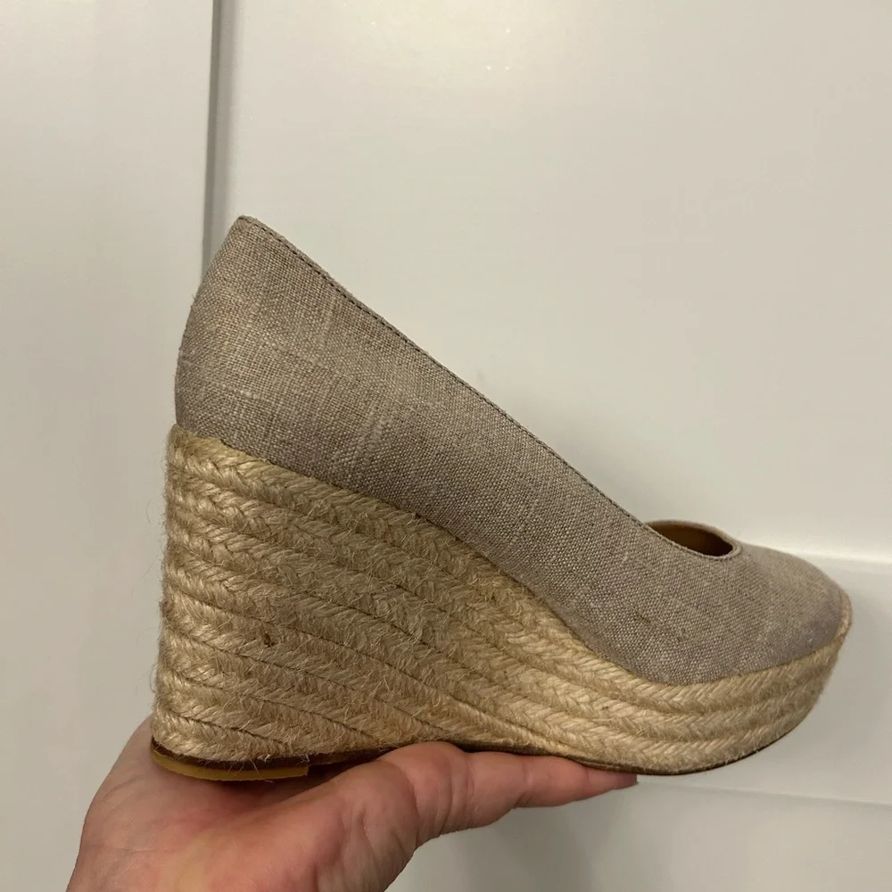 Bettye Muller Canvas Wedge Espadrille Size 37